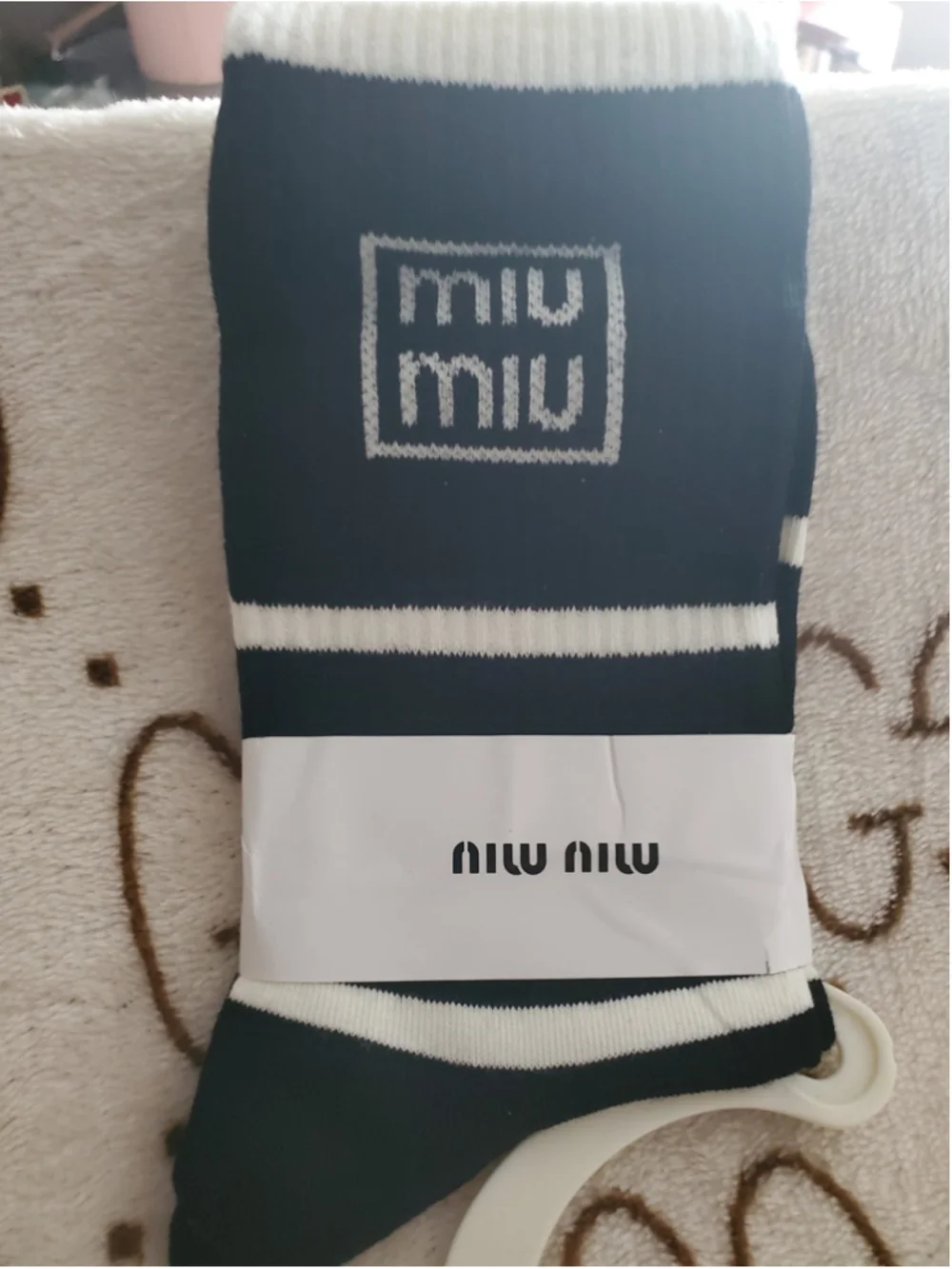 Classic Unisex Black and White socks women size 7-9